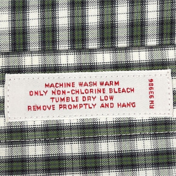 Brooks Brothers Casual Shirt Non-Iron 346 Green Stripe Long-Sleeve Button-Down - Picture 5 of 9